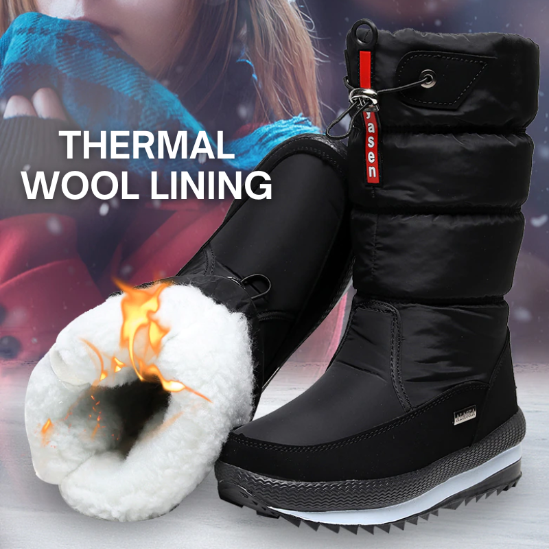 High-Resistance Winter Boots Lined with Thermal Synthetic Wool