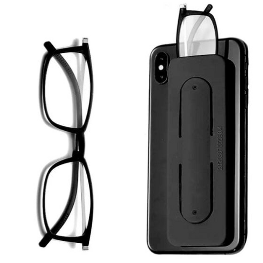 Ultra-Thin Portable Unisex Reading Glasses with Blue Light Blocking and Anti-Glare Lenses + Cell Phone Stand Case Presbyopia T-0492