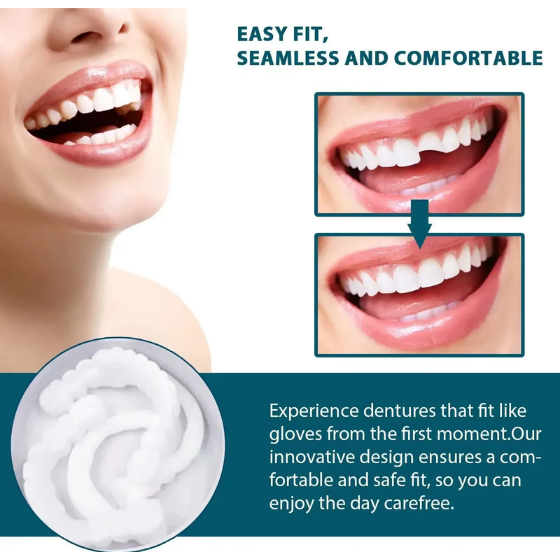 Smile Fit Flex - Removable Natural Dental Veneers (Upper and Lower)