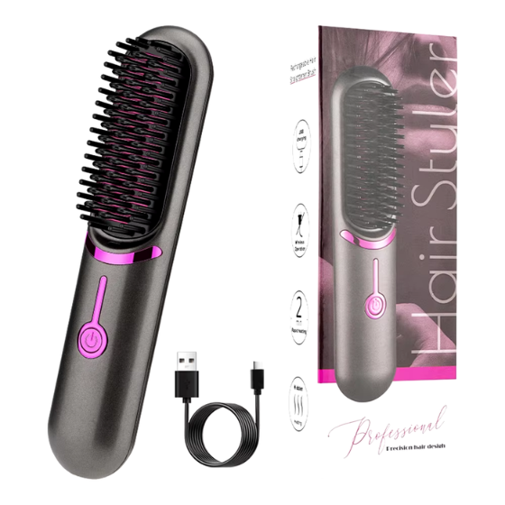 SwiftSmooth Hair Brush - Portable & Rechargeable: