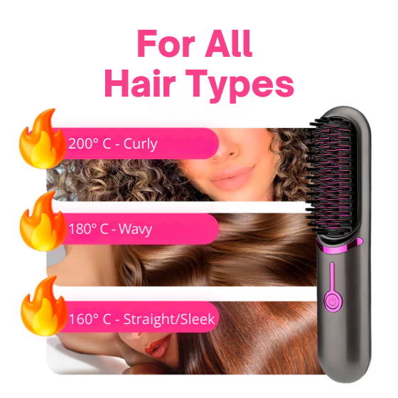 SwiftSmooth Hair Brush - Portable & Rechargeable: