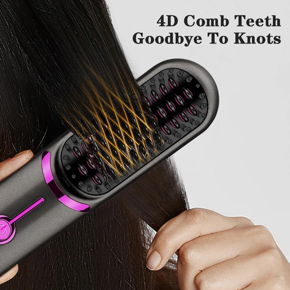 SwiftSmooth Hair Brush - Portable & Rechargeable: